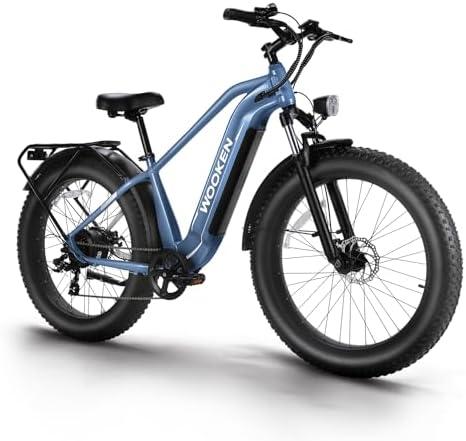 Wooken Gale Electric Bike 26" x 4.0 Fat Tire Electric Bike, EBike for Adults with 48V 1500W Peak Removable Battery, Up to 20 Mph 60Miles Ebikes,7 Speed, SGS UL2849