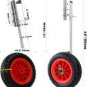 Boat Launching Wheels, 10" Removable Boat Transom Launching Dolly Wheels for Inflatable Boats, Jon Boats, Transom Boat Launching Wheels