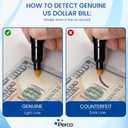 2 x Perco Counterfeit Money Detector Pen (5 Pack) - Easy to Use and Reliable Universal Currency Fake Bill Checker for Personal & Commercial Use - Ensures Authenticity & Prevents Fraud