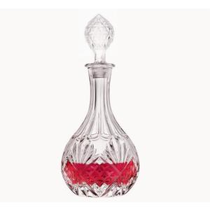 Whiskey Decanter with Airtight Stopper, Liquor Decanter, Lead-Free Crystal Wiskey Brandy Vodka Bourbon Decanter for Gift, Home, Bar, Party Decor, Clear (Ice Flower Wine Bottle)