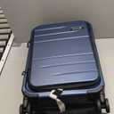 LUGGEX Carry On Luggage Top Opening, FLT Expandable Polycarbonate Hard Shell Suitcase with Wheels (FX-Lite, Blue, 20 Inch, 36L-41L)