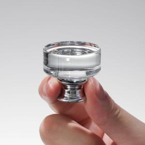 Crystal Kitchen Cabinet Knobs Glass Knobs for Home Kitchen Cabinet Hardware Cupboard Glass Door Dresser Wardrobe and Drawer Pull - (Color: Style6 Silver Base)