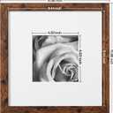 eletecpro 10x10 Picture Frames Set of 9 Classic Gallery Wall Frame Set Displays 5x5 Photo with Mat or 10x10 without Mat, Square Picture Frames Collage Wall Decor, Rustic Brown Modern Home Decor for