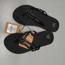 ZeroXposur Women's Black Strappy Flip Flop Sandals 6