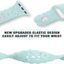 Floral Silicone Band Compatible with Apple Watch 38mm 40mm 41mm Women Men Hollow-Out Design Wristbands Soft Sport Breathable Watch Bands for iWatch Ultra SE Series 8 7 6 5 4 3 2 1 Starlight