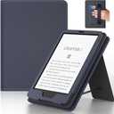 Lainergie 6in Case with Hand Strap and Stand,Incompatible with Old Version, Durable Synthetic Leather Cover with Auto Sleep Wake,Haze Blue