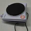 Elite Gourmet ESB-301F Countertop Single Cast Iron Burner, 1000 Watts Electric Hot Plate, Temperature Controls, Power Indicator Lights, Easy to Clean, White