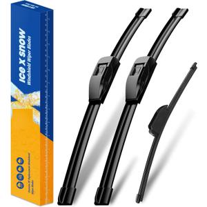 3 Wipers 24"/20"/11" Windshield Wiper Blades Replacement for Kia Soul 2023 2022 2021 2020 Automative Windshield Wiper Blades 24"+20" Front Wipers with 11" Rear Wiper Blade Set