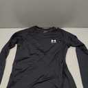Under Armour Kids HeatGear® Armour Long Sleeve (Big Kids) (Black) Large