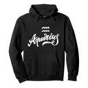 Aquarius Zodiac Pullover Hoodie, Size Medium