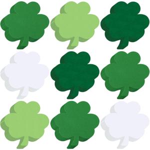 Tellingyou 600 Pcs St. Patrick's Day Shamrock Cutouts Paper 2 Inch Green Clover Shape Cut Outs Irish Paper Die Cuts for Bulletin Board Decorations School Classroom Party Craft