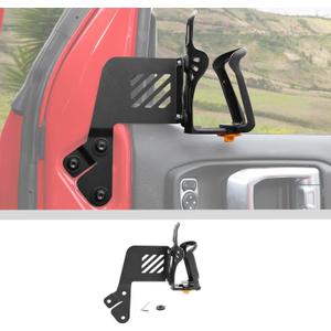 JWWY for Jeep JL Front Door Cup Holder Drink Holder on Passenger Right Side Beverage Rack for 2018-2025+ Jeep Wrangler JL JLU & Gladiator JT 4xe Interior Accessories Alloy (Co-pilot (right))