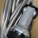 50ft 304 Stainless Steel Garden Hose Metal, Heavy Duty Water Pipe with Nozzles for Yard, Outdoor - Flexible, Never Kink & Tangle, Puncture Resistant (Sliver) (50 ft)