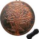 Replacement Wind Catcher, Circular Vintage Tree of Life Decor with 16.4FT Nylon Cord, 1MM Thick Metal Wind Chime Replacement Parts for Wind Chimes, Hanging Decoration Ornament for Garden, Patio, Tree