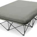KAMPKEEPER Camping Cot,Camping Cots for Adults,Folding Camping Cot with Inflatable Air Mattress and Carry Bag,for Outdoor Travel Camp Beach Vacation (not Included The Airpump), Queen