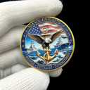 United-States-Navy Challenge Coin Est. 1775, Eagle, Anchor, Ships, Aircraft, Honor Courage Commitment - Sailor's Creed - Military Collectible Coin for Veterans and Service Members