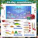 Advent Calendar Fishing Christmas Countdown - 24 Days Fishing Lures Set for Fisher Adult Men - 2025 Xmas Surprise Gift for Father, Grandpa