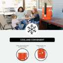 Igloo 10 Gallon Portable Sports Cooler Water Beverage Dispenser with Flat Seat Lid, Insulated Beverage Dispenser, Orange/ White