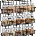 X-cosrack Spice Rack Organizer, 5-Tier Wall Spice Rack, Stackable Hanging Spice Jars Storage Racks, Great for Kitchen and Pantry, Up to Storage 48 Jars(Patent No.:D909138S) (Medium)