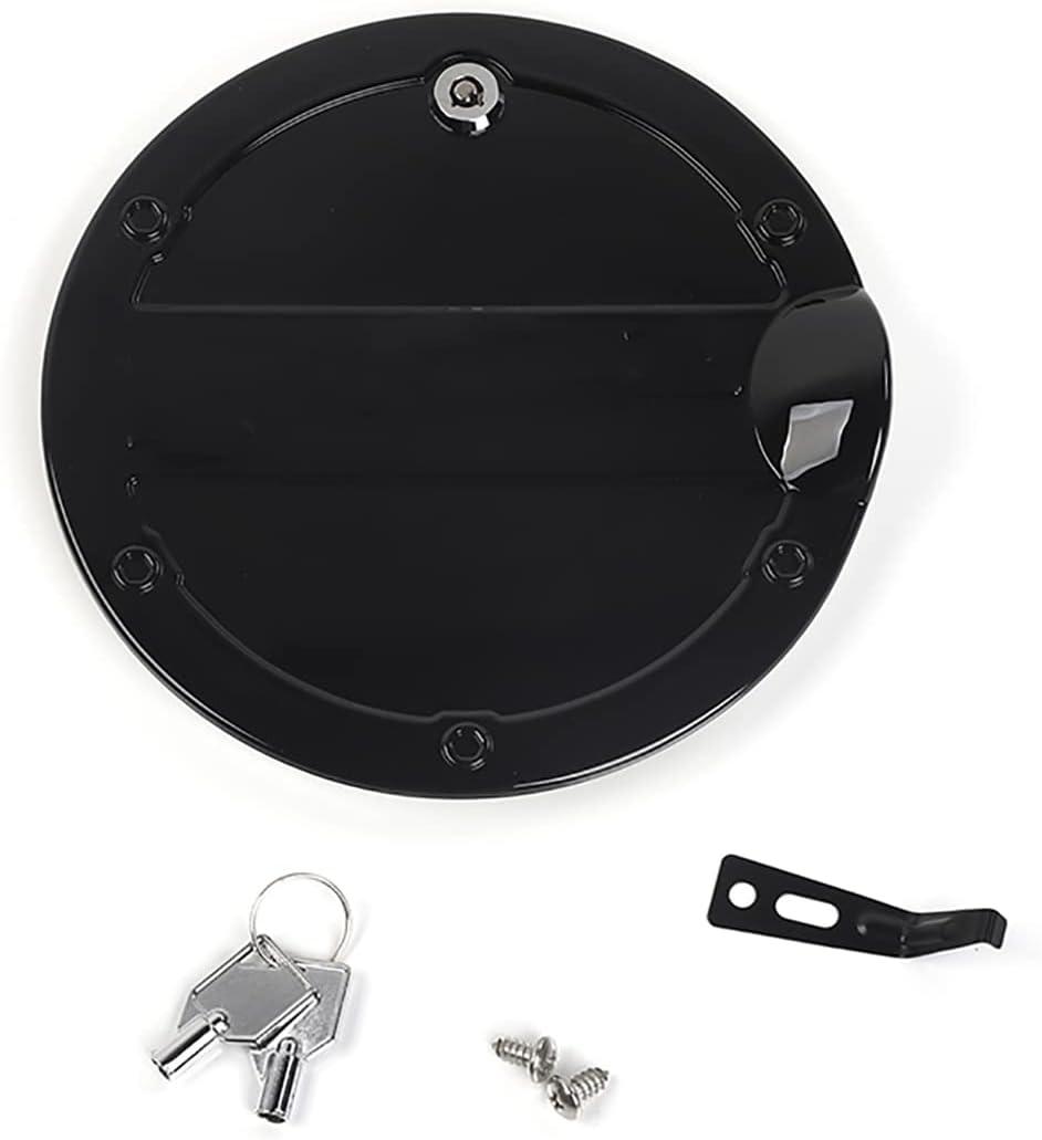 Linskip Fuel Tank Cap Cover with Lock Replacement for Ford F150 & f150 Raptor 2015 2016 2017 2018 2019 2020, Sporty Style Gas Door Cover for 2015-2020 F150 Exterior Accessories(Lock, Black)