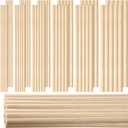 215 Pieces Balsa Wood Sticks Wooden Dowel Rods 1/8, 3/16, 1/4, 5/16, 3/8, 1/2 Inch Round Hardwood Unfinished Wooden Strips for DIY Molding Crafts Projects Making(Cylinder)