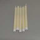 GenSwin Flameless Ivory Taper Candles Flickering with 10-Key Remote, Battery Operated Led Warm 3D Wick Light Window Candles Real Wax Pack of 5, Christmas Home Wedding Decor(0.78 X 9.64 Inch)