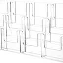 Kigley Acrylic Brochure Holder Pamphlet Display Stand, 3 Tier 12 Pockets Clear Flyer Holder Tabletop Magazine Rack for Countertop Office, Literature Pamphlet, Document, Sign, Folders