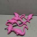 JOYIN Set of 6 Small Pink Flamingo Yard Ornament Stakes, Mini Lawn Plastic Flamingo Statue with Metal Legs for Sidewalks, Outdoor Garden, Luau Party, Tropical Party Decor, 2 Styles