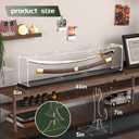Acrylic Sword Display Case, 45" Clear Dustproof Box for Katana, Long Sword, Lightsaber, Samurai & Medieval Collectibles, Large Tabletop Box with Acrylic Stand (45*6*10) inch