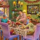 Lavievert Wooden Jigsaw Puzzle 1000 Piece Puzzle for Adults - Thanksgiving Dinner, Turkey, Pumpkin Pie