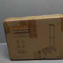 Folding Hand Truck 500lbs, Portable Heavy Duty Dolly Cart, 6 Wheels Collapsible Luggage Cart with 2 Elastic Ropes - Compact Trolley Cart for Easy Moving - Ideal Hand Cart for Travel and More (17, Black)