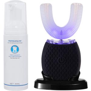 Automatic Electric Toothbrush Portable Washable Soft Bristles 30s Automatic Timer Wireless Charging Dual-Use for Travel & Home