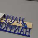 COCHIE Metal Happy Hanukkah Sign, Chanukah Menorah Turkey Table Centerpieces Decorations for Home, Office, Shelf, Mantel, Indoor, Jewish Festival Candles Party Supplies Decor (Hanukkah)