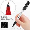 2 x Aodaer 72 Pack Permanent Markers 0.5mm Ultra Fine Point Markers, Waterproof Colored Pens, Quick-drying, Smooth Writing Markers for Home Office School Supplies, Works on Wood, Plastic, Metal