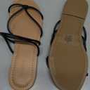 OLD NAVY Faux Leather Knotted Strappy Sandal Black Size 7 1/2