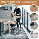 Office Chair Mat for Hardwood Floor & Tile Floor, 36"x48"Anti-Slip Under Desk Carpet Protector for Rolling Computer Chair Mat, Machine Washable Office Area Carpet (Chenille,Blue)