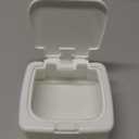 JGB Floss Pick Dispenser,2Packs Refillable Press Flip Floss Sticks Holder,Reusable Floss Pick Case For Cotton Swabs,Balls,Pads,Qtip - Square Storage Box For Home,Hotel,Office Organizers - White