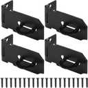 3 Inch Door Lock Hasp Latch, Security Packlock Clasp Hasp Lock Latch, Stainless Steel Gate Lock Hasp for Outdoor Fence Gate,Barn Door, Cabinet, Drawer, Brushed Finish with Screws, 4 Pack