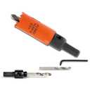 7/8 inch Hole Saw with Arbor for Cutting Metal Wood and Plastic, 22mm Bi-Metal Hole Cutter for Different Project with Smooth and Flat Drilling Edge, Fast Chip Removal, Handy Hole Saw Kit Set