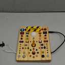 Busy Board with 19 LED Light Switches, Montessori Toys for 1 2 3 Years Old, Wooden Sensory Board, Toddlers Activity Travel Toys for 1 2 3 Year Old Boy & Girl Birthday Gift (Big)