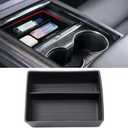 Jaronx Compatible with Tesla Model S/X Console Organizer 2021-2026, Refresh Center Console Storage for Model X/S Plaid/Long Range, Silicone Organizers Tray for Tesla X/S Accessories