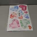 2 Sheet Valentine's Day Wall Decals Love Heart Wall Stickers Valentines Window Clings Pink Heart Tree Home Bedroom Decor Decals Peel and Stick for Valentines Wedding Anniversary Party Supply