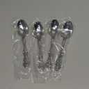 Oneida Michelangelo Fine Flatware Teaspoons, Set of 4 , 18/10 Stainless Steel, Silverware Set, Dishwasher Safe