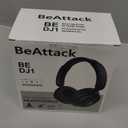 BeAttack Wired Over Ear Headphones Studio Monitor & Mixing DJ Stereo Headsets with 50mm Drivers and 1/4 to 3.5mm Jack for Cellphone Type C AMP Computer Recording Podcast Keyboard Guitar Laptop Black