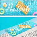 Jenaai 24" X 67" Poolside Mat Outdoor Rug, Non Slip Waterproof Rubber Mat for Deck, Edge of Pool, Patio, Beach, Summer Outside Swimming Decorative (Sunny)