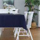 FOLINS&HOME Navy Blue Rectangle Tablecloth 60 x 102 Heavy Duty Wrinkle Free Polyester Table Cloths Waterproof, Washable and Spillproof Table Cover for Party, Banquet, Indoor&Outdoor-Oblong/Rectangular