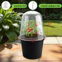 13 Inch Humidity Domes Garden Cloches for Plant Protection, Plant Covers Freeze Protection, Protectors from Animals, Garden Clear Plant Cover with Ventilation Holes 10 Pack