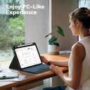 MoKo Touch Keyboard Case for iPad (A16) 11th Generation 11 inch 2025, iPad 10th Generation 10.9 inch Case with Pencil Holder, 7 Colors Backlit Multi-TrackPad Detachable Bluetooth Keyboard, Black