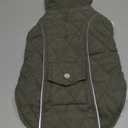 Malier Dog Winter Coat, Windproof Dog Cold Weather Coats with Real Pocket, Winter Extra Warm Pet Coat Fleece Jacket Reflective Clothes for Small Medium Large Dogs and Puppy (Green, M)