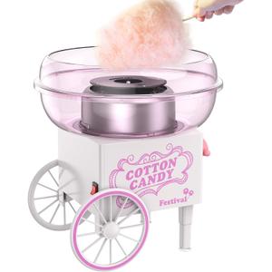 Cotton Candy Machine, Mini Cotton Candy Maker Machine for Kids with Sugar Scoop, Easy & Safe to Use, Purple Vintage Portable Candy Floss Maker for Birthday, Home, Party Gatherings, Christmas Gift